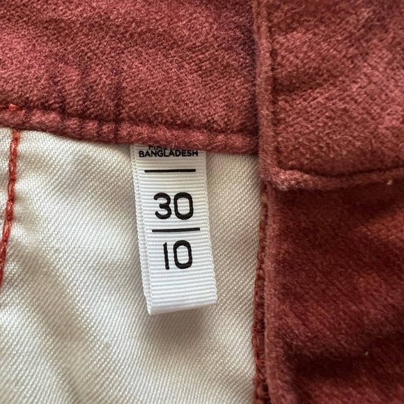 Loft Pink Velvet High Waist Button Fly Academia Skinny Pants Size 10 - Picture 10 of 11